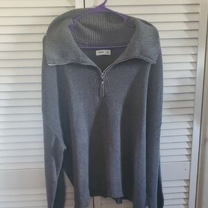 Gray Half-Zip Sweater Hollister